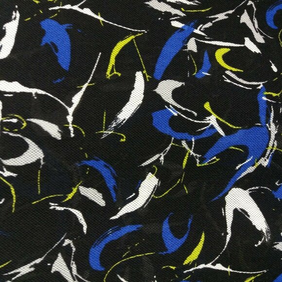 Kenneth Cole NY Dress Womens Large Sleeveless Black Blue Swirls - Picture 2 of 6